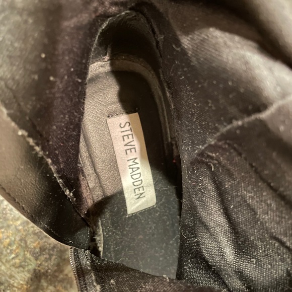 Steve Madden Tall Black Leather Boots - Picture 7 of 9